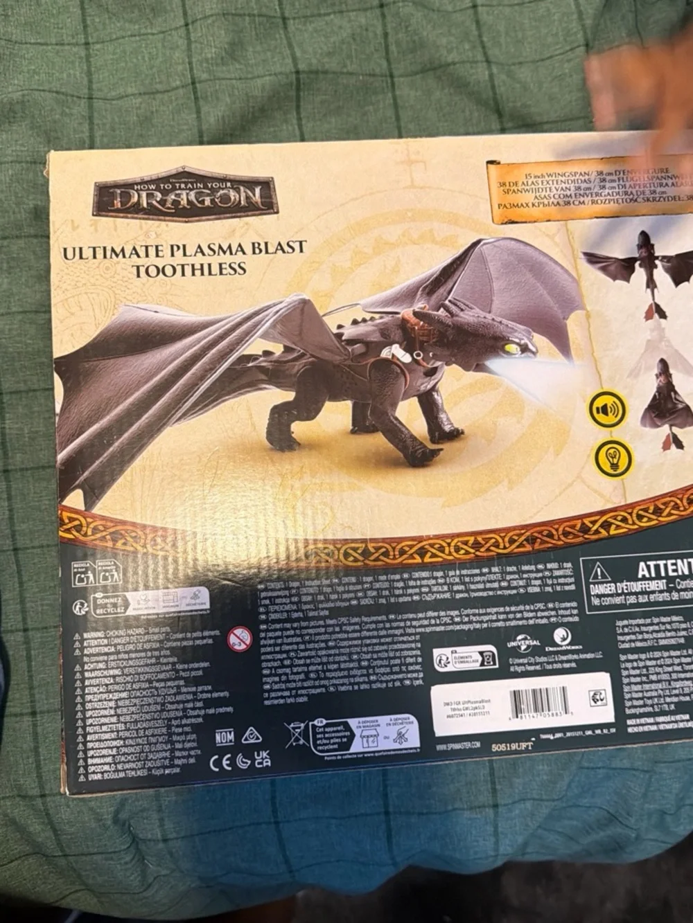 Dreamworks Toothless Action Figure in Black and Green Accents